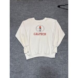 Vintage Signal Caltech California Institute of Technology Sweatshirt White L 80s